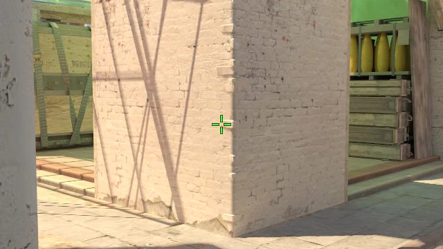 Where to aim before releasing the throw