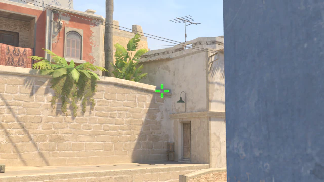 Where to aim before releasing the throw
