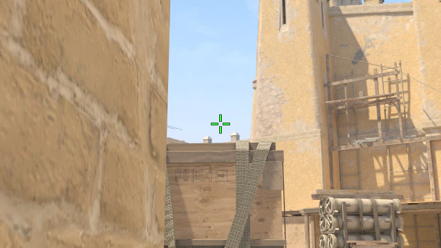 Where to aim before releasing the throw
