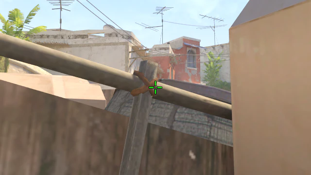 Where to aim before releasing the throw