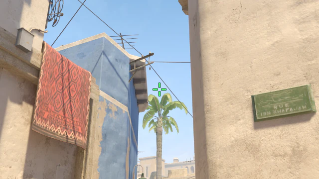 Where to aim before releasing the throw