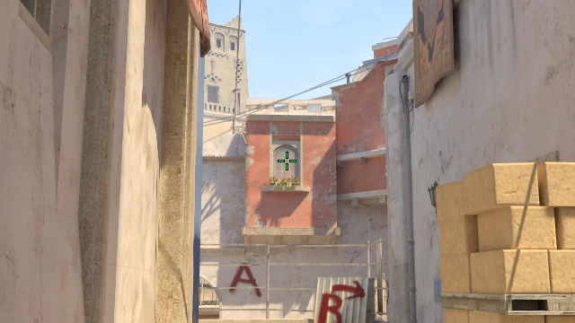 Where to aim before releasing the throw