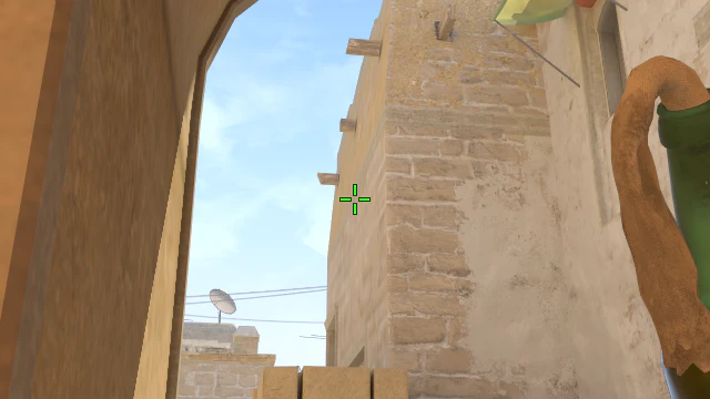 Where to aim before releasing the throw