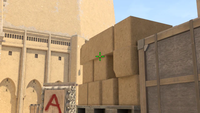 Where to aim before releasing the throw