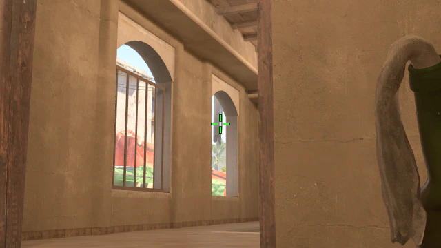 Where to aim before releasing the throw