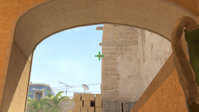 Where to aim before releasing the throw