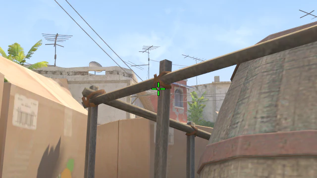 Where to aim before releasing the throw