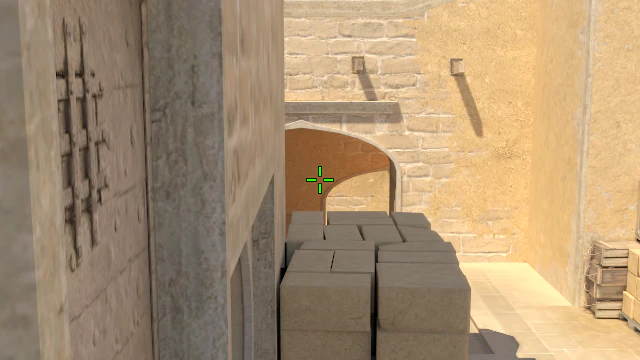 Where to aim before releasing the throw