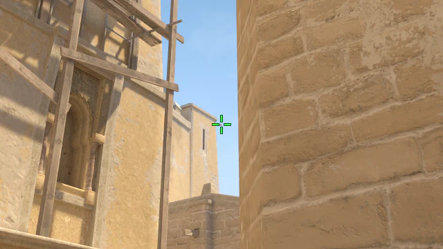 Where to aim before releasing the throw