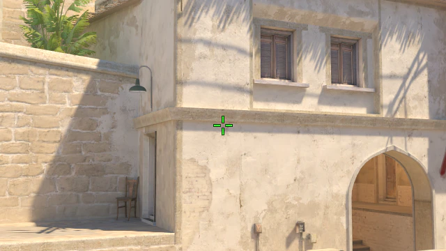 Where to aim before releasing the throw