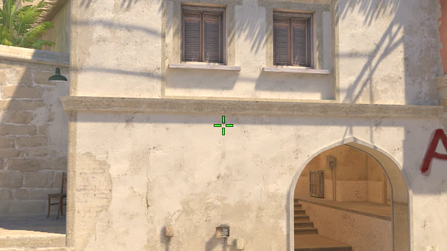 Where to aim before releasing the throw