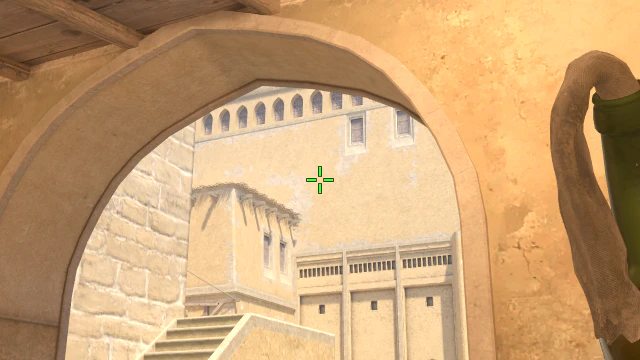 Where to aim before releasing the throw