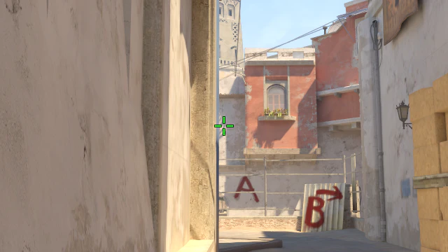 Where to aim before releasing the throw