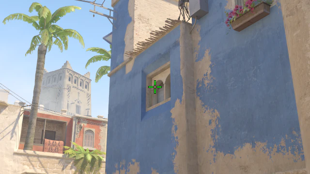 Where to aim before releasing the throw
