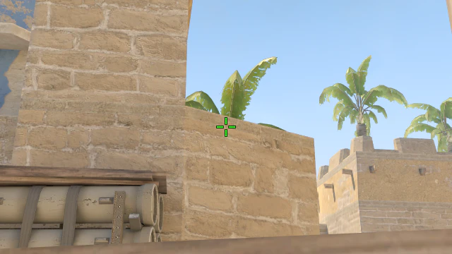 Where to aim before releasing the throw