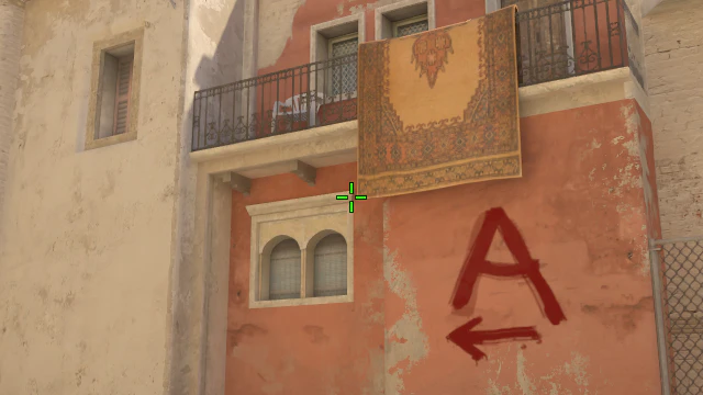 Where to aim before releasing the throw