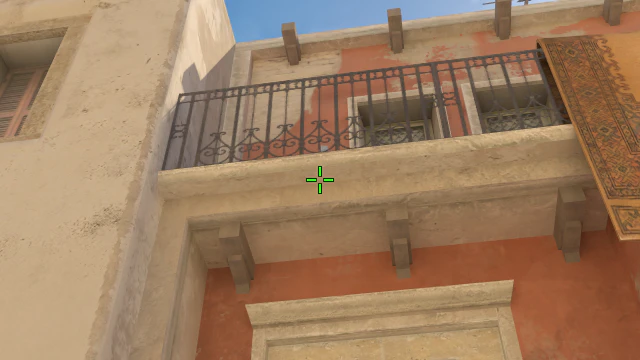 Where to aim before releasing the throw
