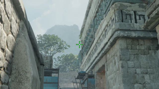 Where to aim before releasing the throw