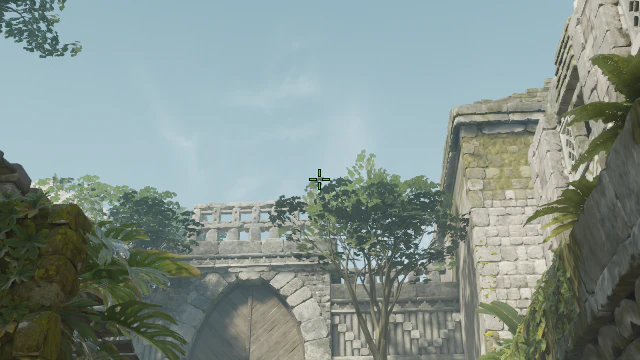 Where to aim before releasing the throw