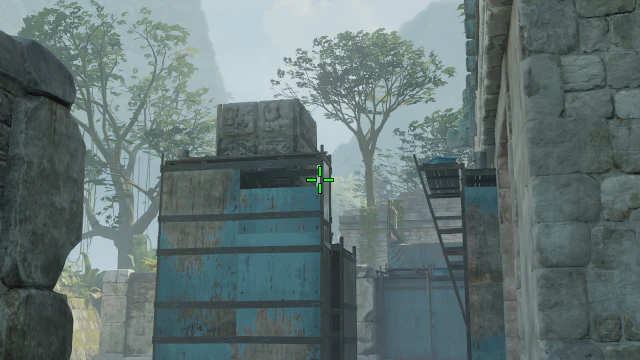 Where to aim before releasing the throw