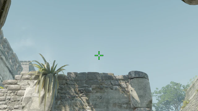 Where to aim before releasing the throw