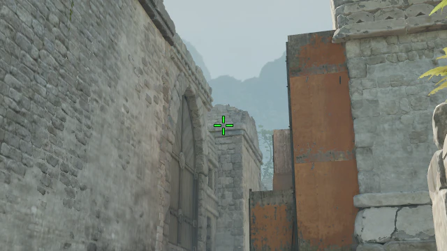 Where to aim before releasing the throw