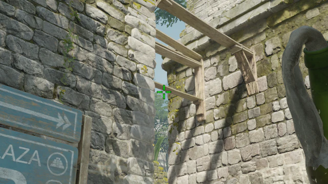 Where to aim before releasing the throw