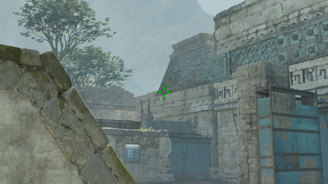 Where to aim before releasing the throw