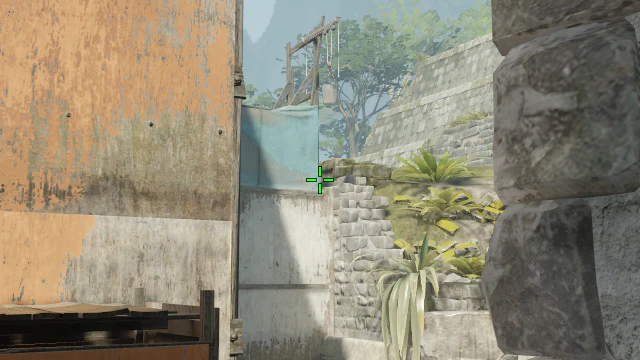 Where to aim before releasing the throw
