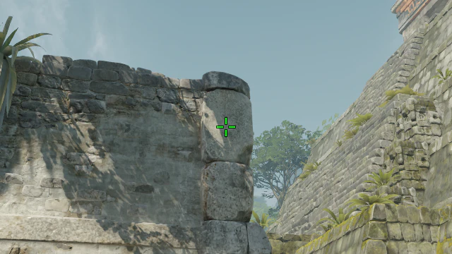 Where to aim before releasing the throw