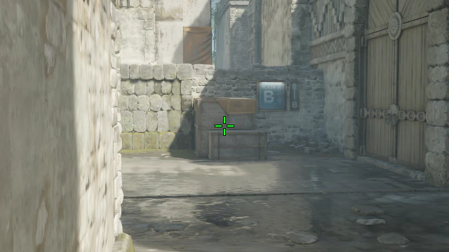 Where to aim before releasing the throw