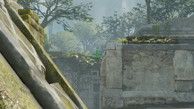 Where to aim before releasing the throw