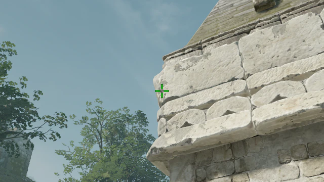 Where to aim before releasing the throw