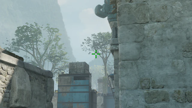 Where to aim before releasing the throw