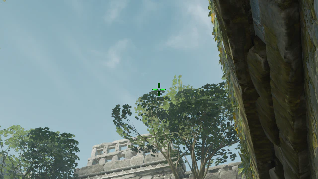 Where to aim before releasing the throw