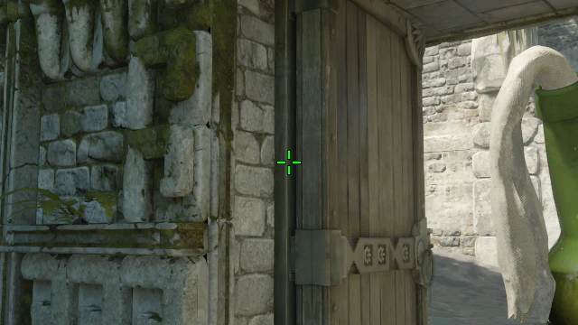 Where to aim before releasing the throw