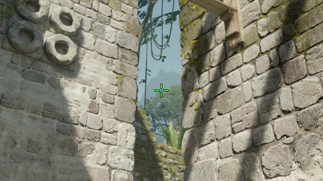 Where to aim before releasing the throw