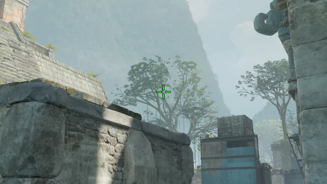 Where to aim before releasing the throw