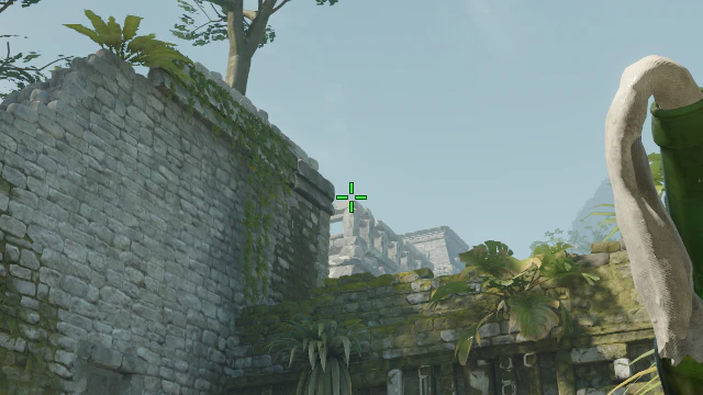 Where to aim before releasing the throw