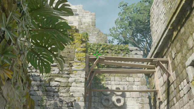 Where to aim before releasing the throw