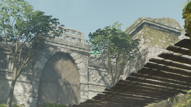 Where to aim before releasing the throw
