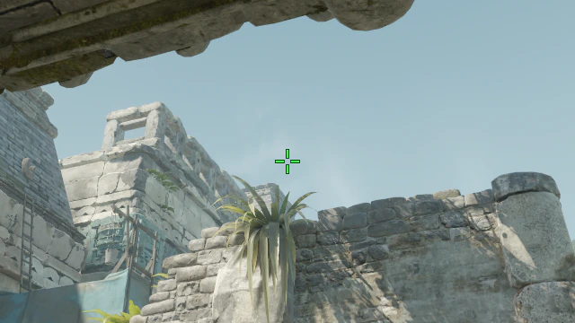 Where to aim before releasing the throw