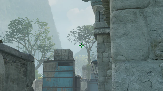 Where to aim before releasing the throw
