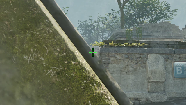 Where to aim before releasing the throw