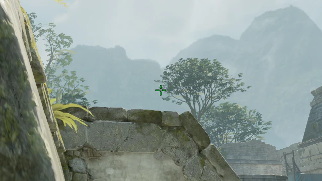 Where to aim before releasing the throw