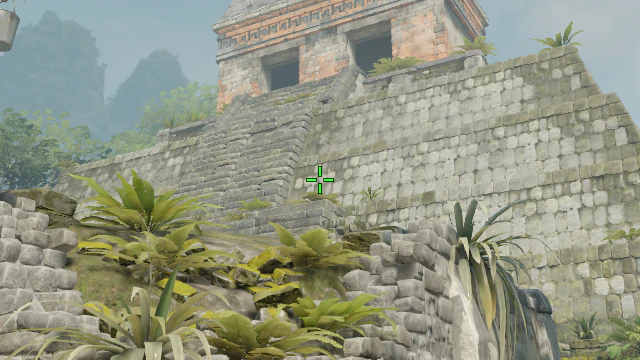 Where to aim before releasing the throw