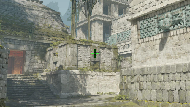 Where to aim before releasing the throw