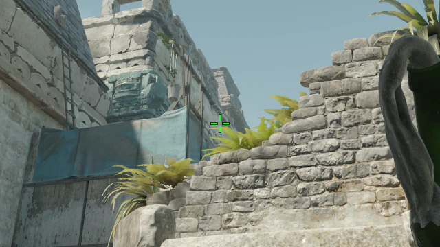 Where to aim before releasing the throw
