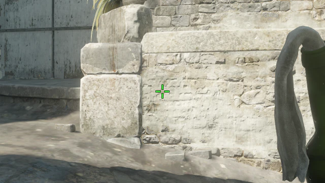 Where to aim before releasing the throw