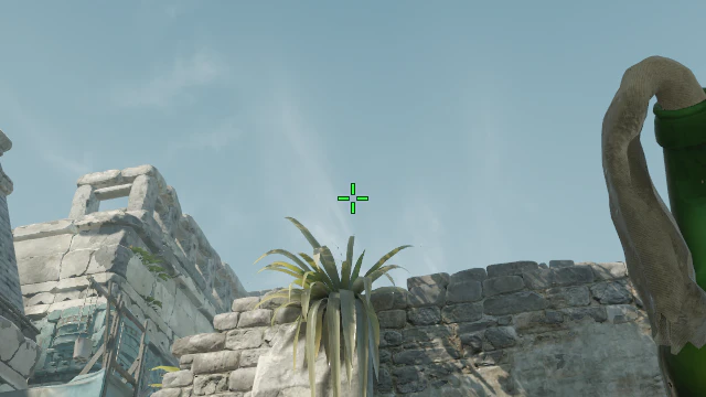 Where to aim before releasing the throw